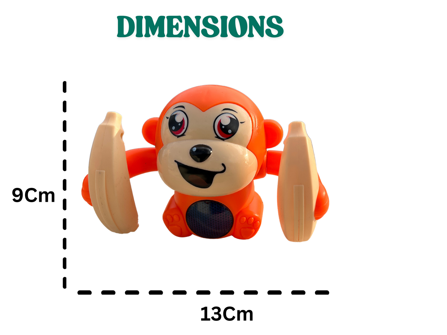 Tumbling Monkey Toy | Voice-Controlled Dancing Toy That Spins, Rotates & Tumbles with Music and LED Lights