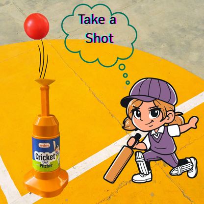 Cricket Set with Automatic Ball Launcher Pitcher